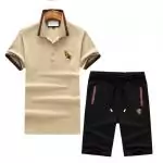 gucci hommes pants shorts and t-shirt unisex bee embroidery mix